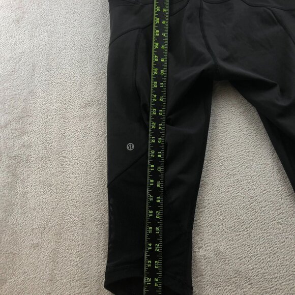 Lululemon Women’s Athletic Leggings Size 27W Capri High Rise Activewear Black - Picture 5 of 10